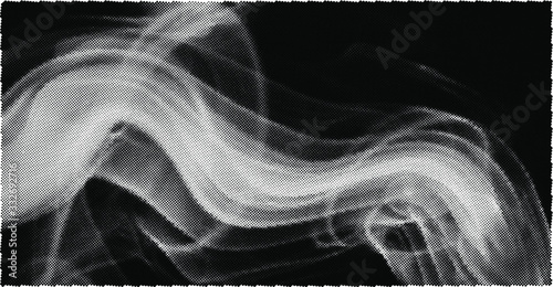 Abstract white smoke texture on black background