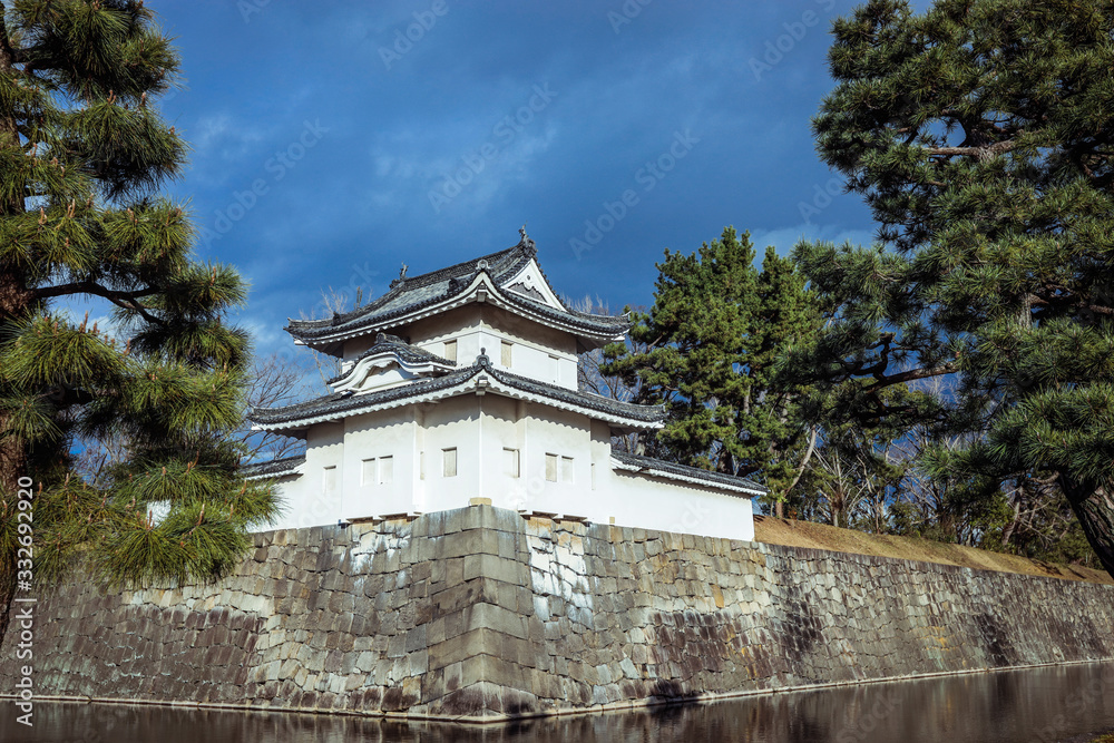 Nice View to the Japanese styled building in the Nijo Castle, Japan Nice View to the Japanese styled building in the Nijo Castle, Japan