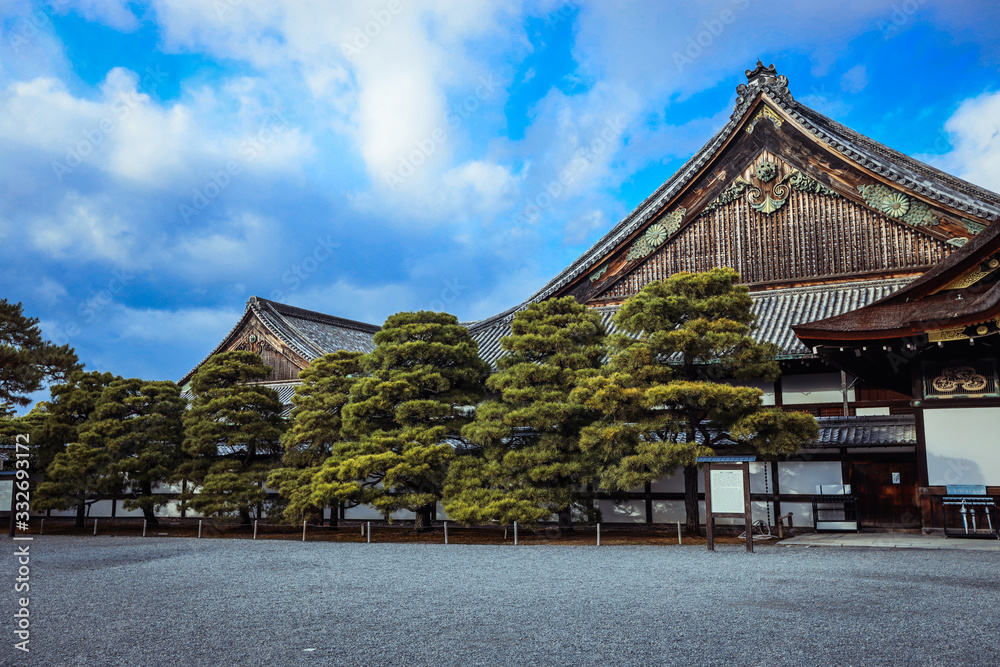 View to the Garden Side of the Nijo Castle, Kyoto, Japan View to the Garden Side of the Nijo Castle, Kyoto, Japan