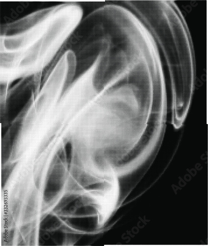 Abstract white smoke texture on black background