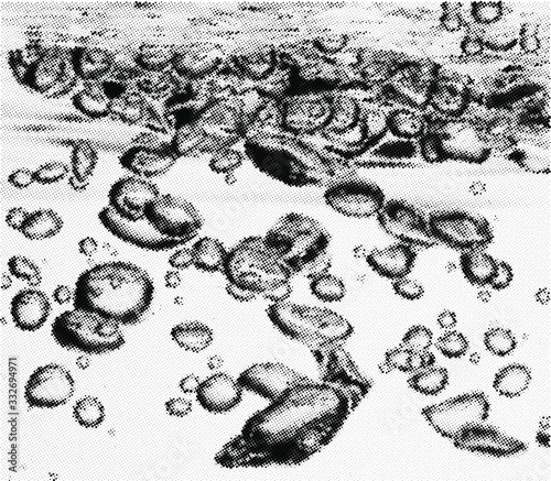 fresh water with underwater bubbles texture background