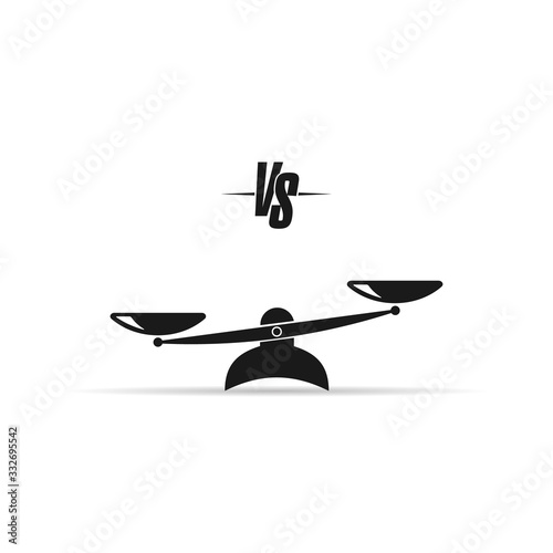 scales icon vs, Web icon flat style vector design symbol