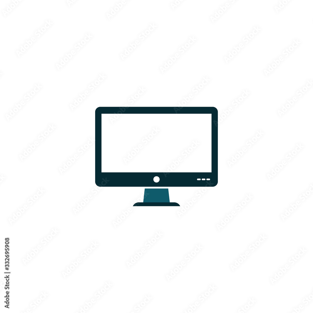 Computer pc display monitor icon vector illustration Computer pc display monitor icon vector illustration