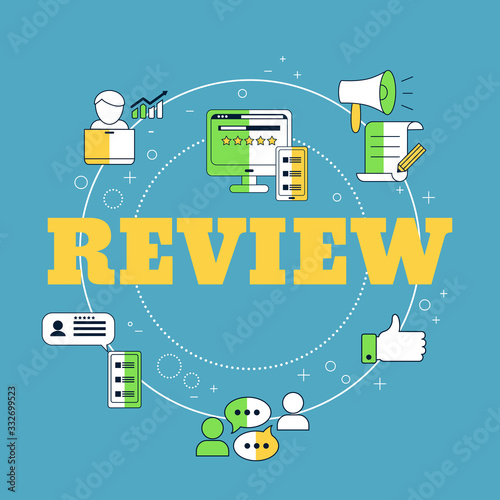 User online reviews concept