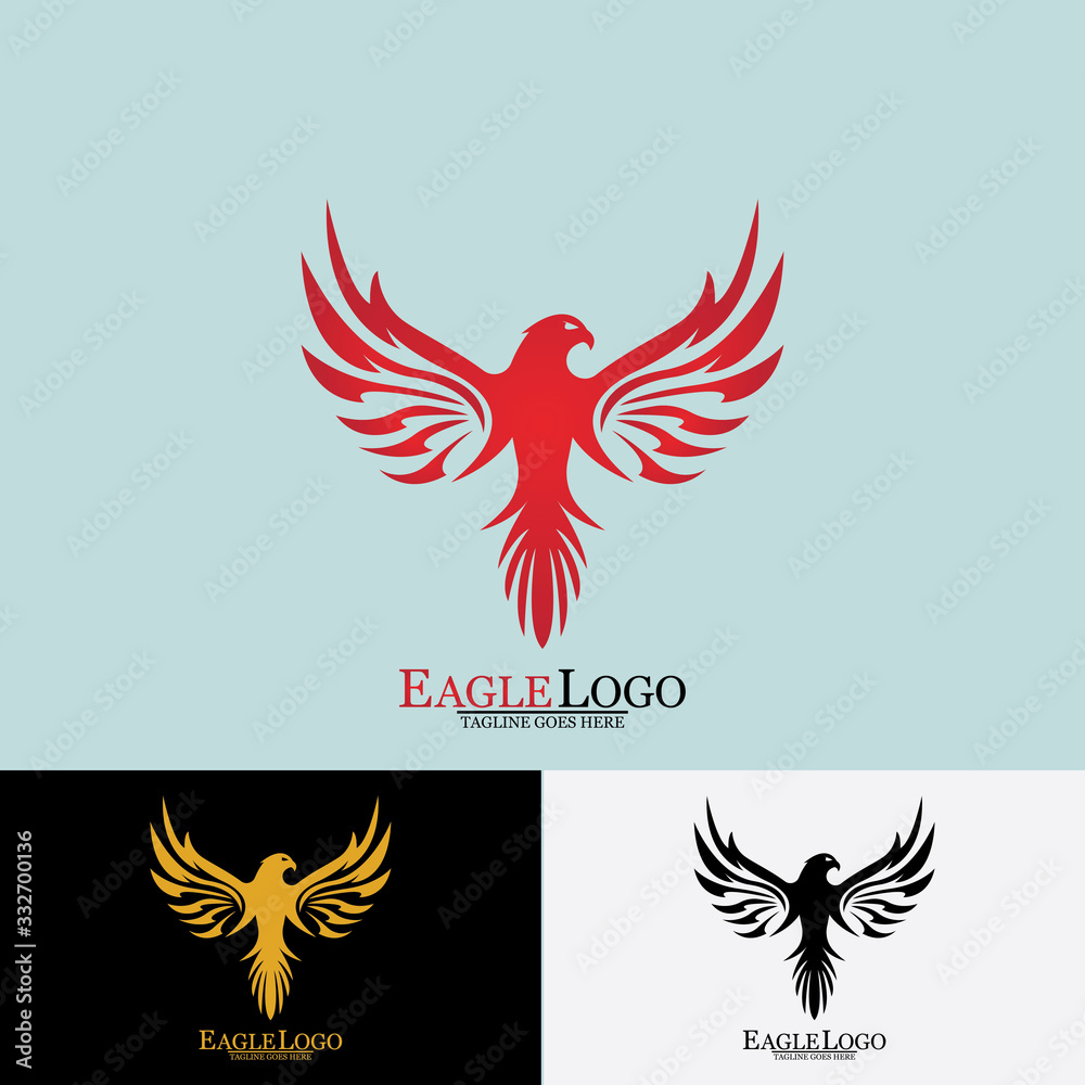 Falcon Eagle Bird Logo Template Vector Icon