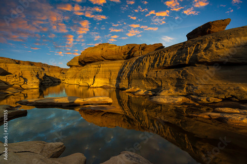 Sam Pan Bok,Sampanbok Ubon Ratchathani Grand Canyon in Thailand, 3000 Boke nature of rock is unseen in Thailand landscape photo