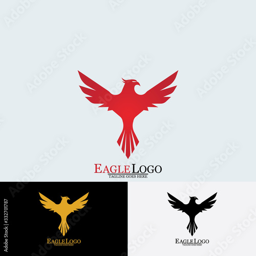 Falcon Eagle Bird Logo Template Vector Icon