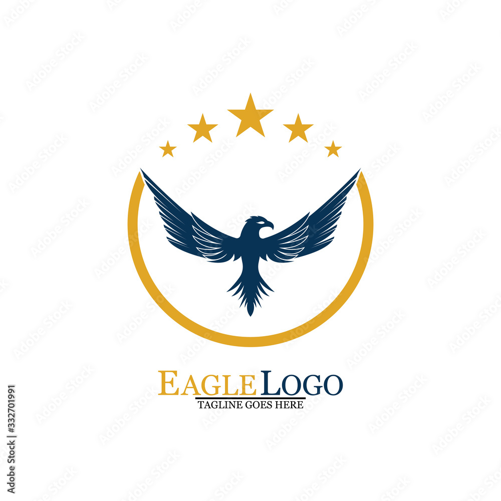Falcon Eagle Bird Logo Template Vector Icon Falcon Eagle Bird Logo Template Vector Icon
