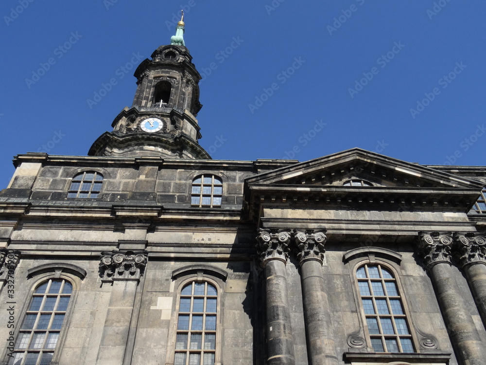 historische Kreuzkirche in Dresden