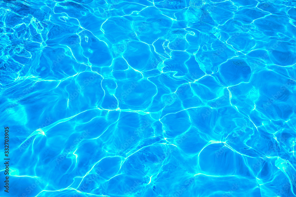 Blue clear water with neon effect pattern