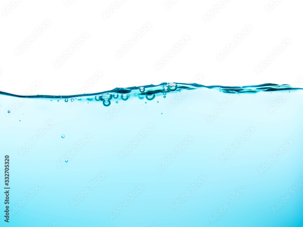 Water and air bubbles over white background. Water and air bubbles over white background.
