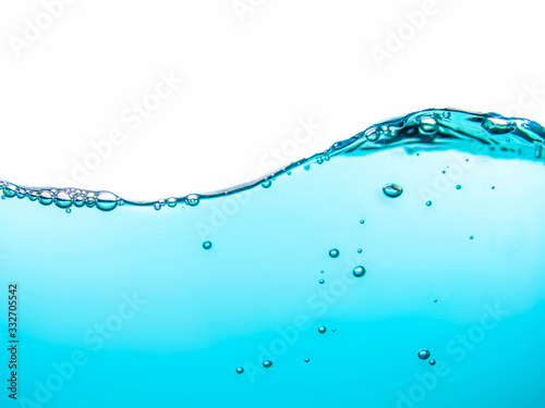 Water waves isolated on white background.