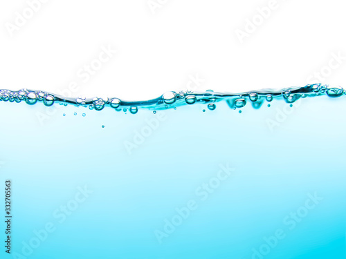 Water waves isolated on white background.