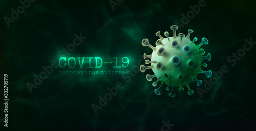Vector of Coronavirus 2019-nCoV and Virus background with disease cells.COVID-19 Corona virus outbreaking and Pandemic medical health risk concept.Vector illustration eps 10