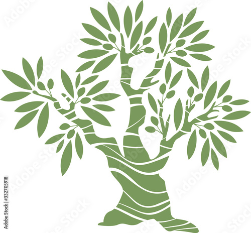 Decorative vector trees - olive series
