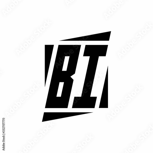 BI Logo monogram with modern style concept design template