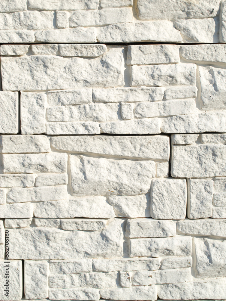 Fototapeta premium Okładzina ścienna imitująca biały kamień