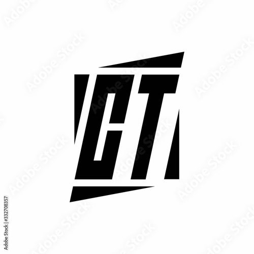 CT Logo monogram with modern style concept design template