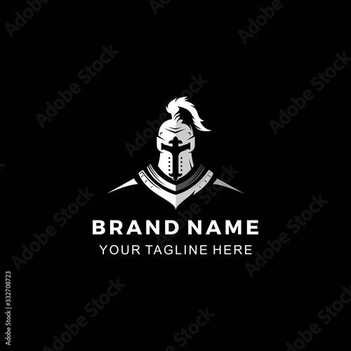Monogram Helmet spartan Modern Logo
