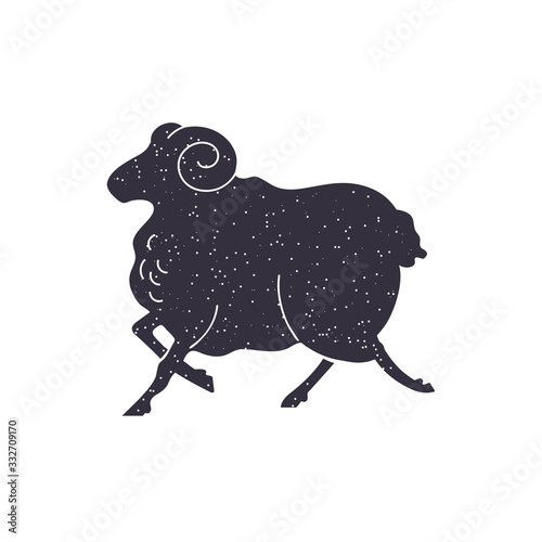 Zodiac sign Aries. The symbol of the astrological horoscope.