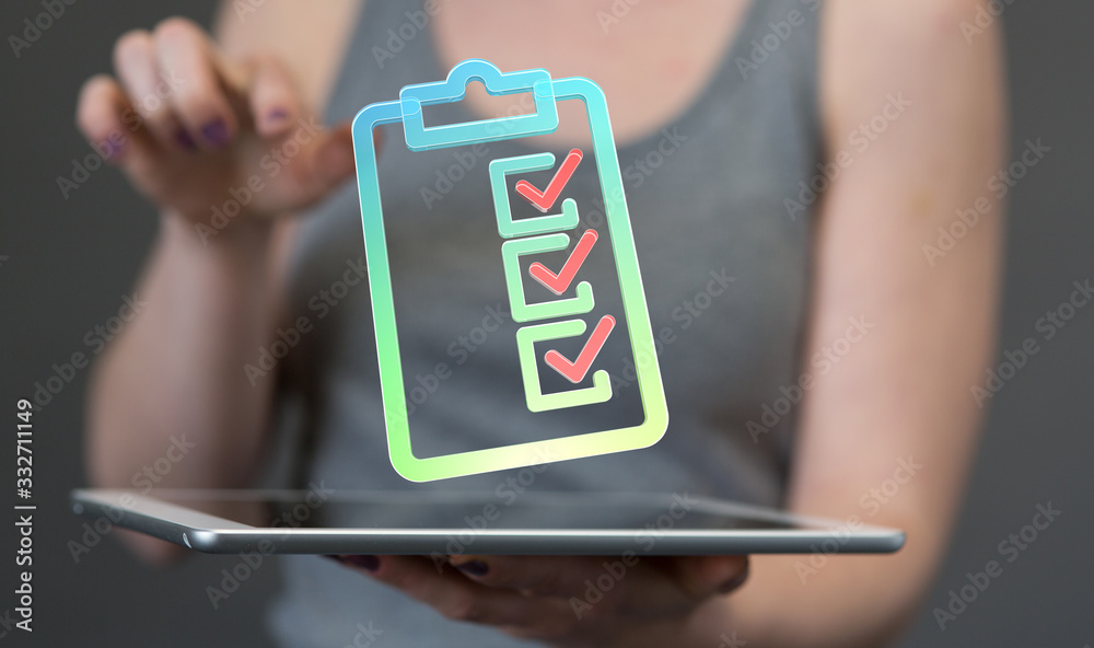 Touching Check List on Visual Screen. Touching Check List on Visual Screen.