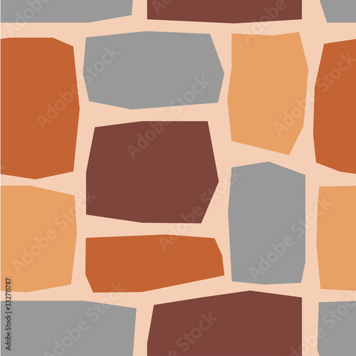 Terrazzo traditional venetian floor marble texture seamless pattern, granite and quartz rocks mixed