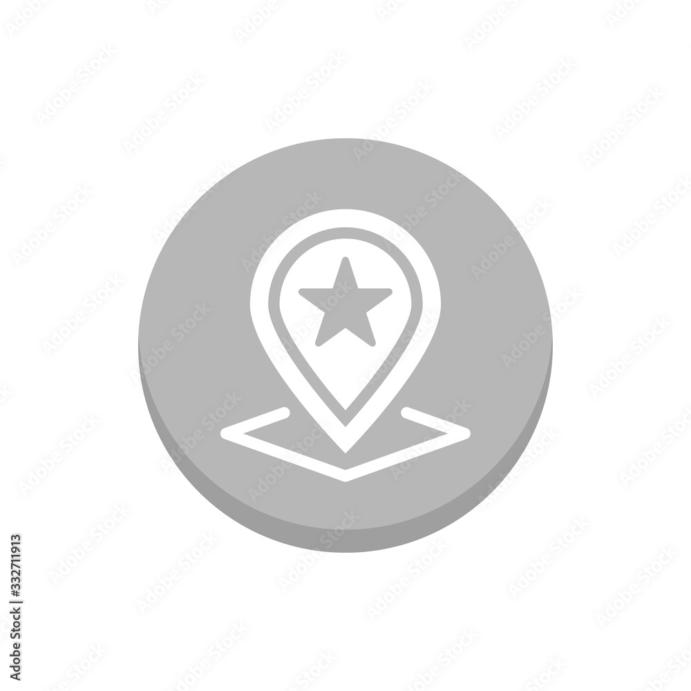 Favorite Location Vector Icon Colour Circle Icon Illustration. Favorite Location Vector Icon Colour Circle Icon Illustration.