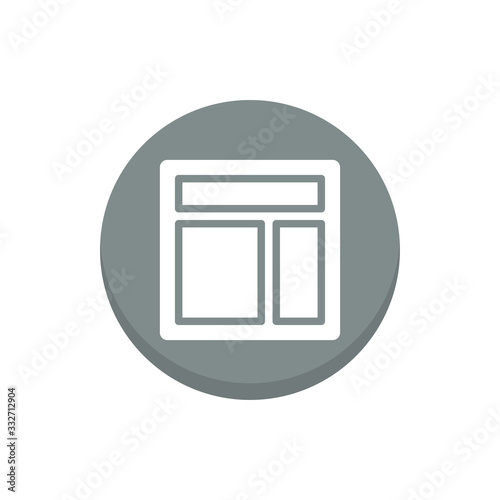 Square Layout Vector Icon Colour Circle Icon Illustration.