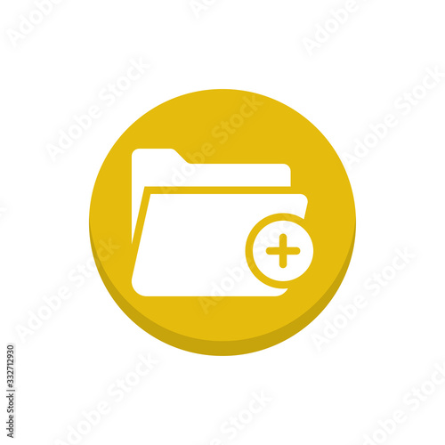 New Folder Vector Icon Colour Circle Icon Illustration.