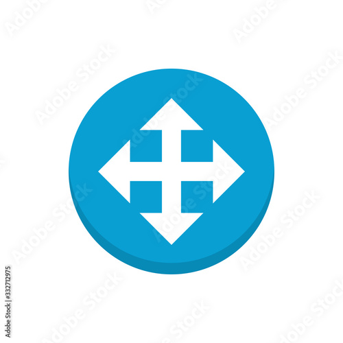 Free Download Move Arrows Vector Icon Colour Circle Icon Illustration. - GFXLoad