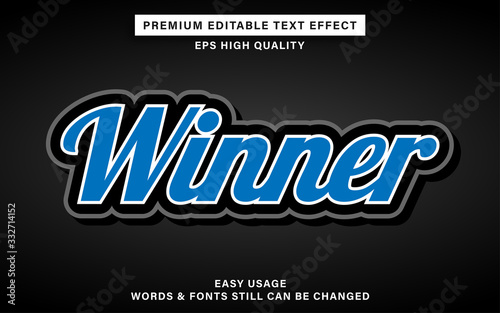 winner text effect