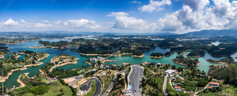Panorama view of Guatape in Colombia
