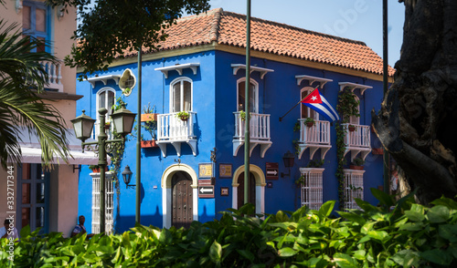Colorful Buildings in Cartagena Colombia Getsemani Graffiti 