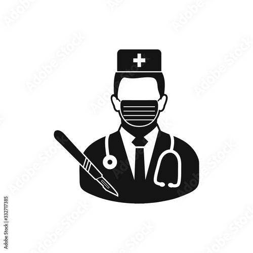 Medical Surgeon Icon. Editable Vector Symbol Illustration.