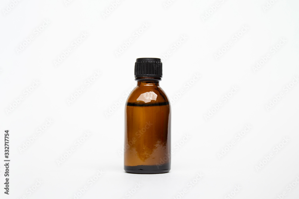 Pharmaceutical Bottle Mock-Up isolated on white background. High resolution photo.