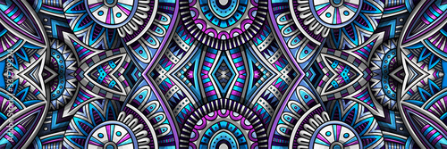 Abstract ethnic rug ornamental seamless pattern. Vector vintage background.