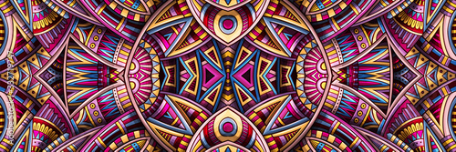 Abstract ethnic rug ornamental seamless pattern. Vector vintage background.