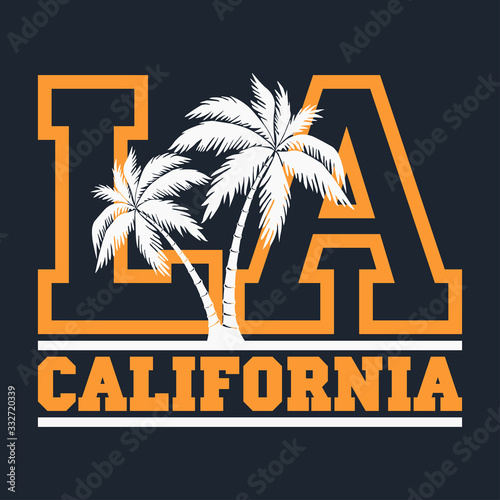 Los Angeles, California a printing, original palm design, shirt fashion