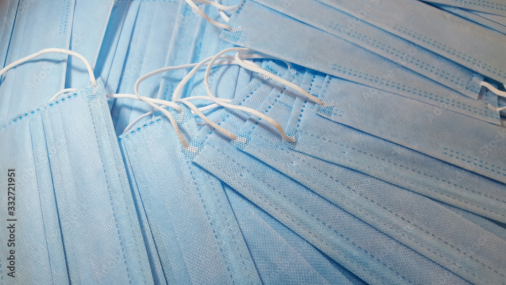 Fototapeta premium Blue Surgical masks