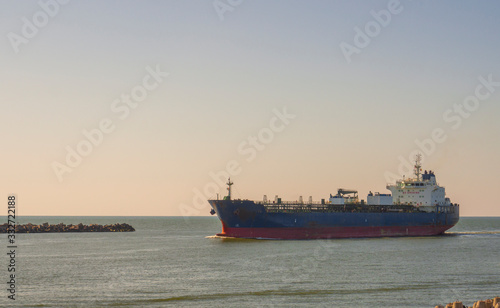 Entrance to the seaport, tanker © Andrey