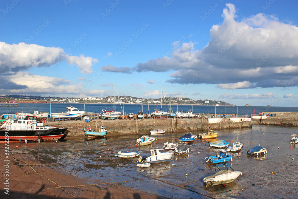 Paignton Harbour at low tide, Torbay, Devon