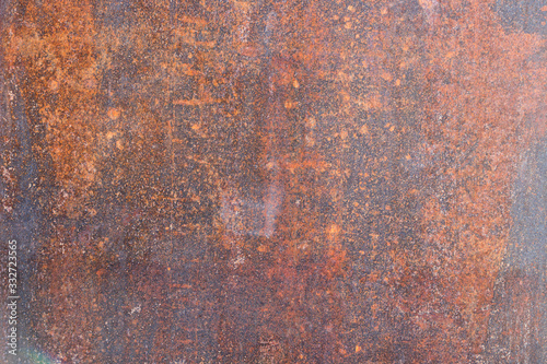 Grunge rusty metal background of an iron metal plate