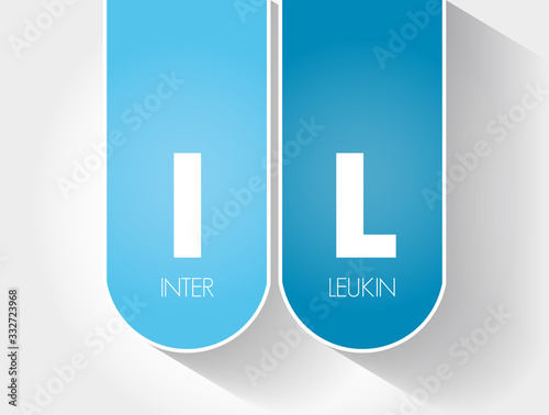 IL - interleukin acronym, medical concept background