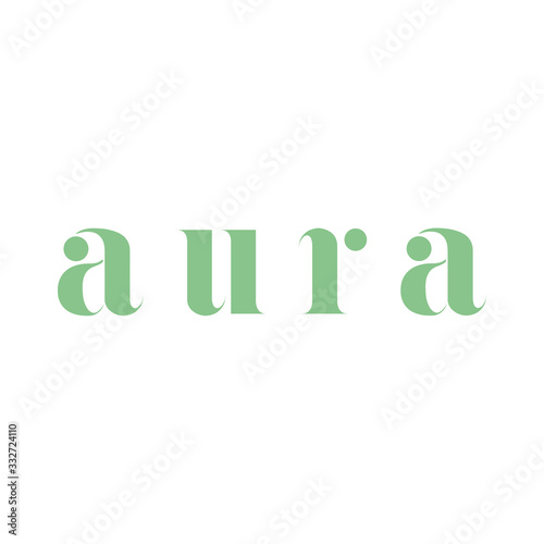 Unique Aura logo, monogram, vector