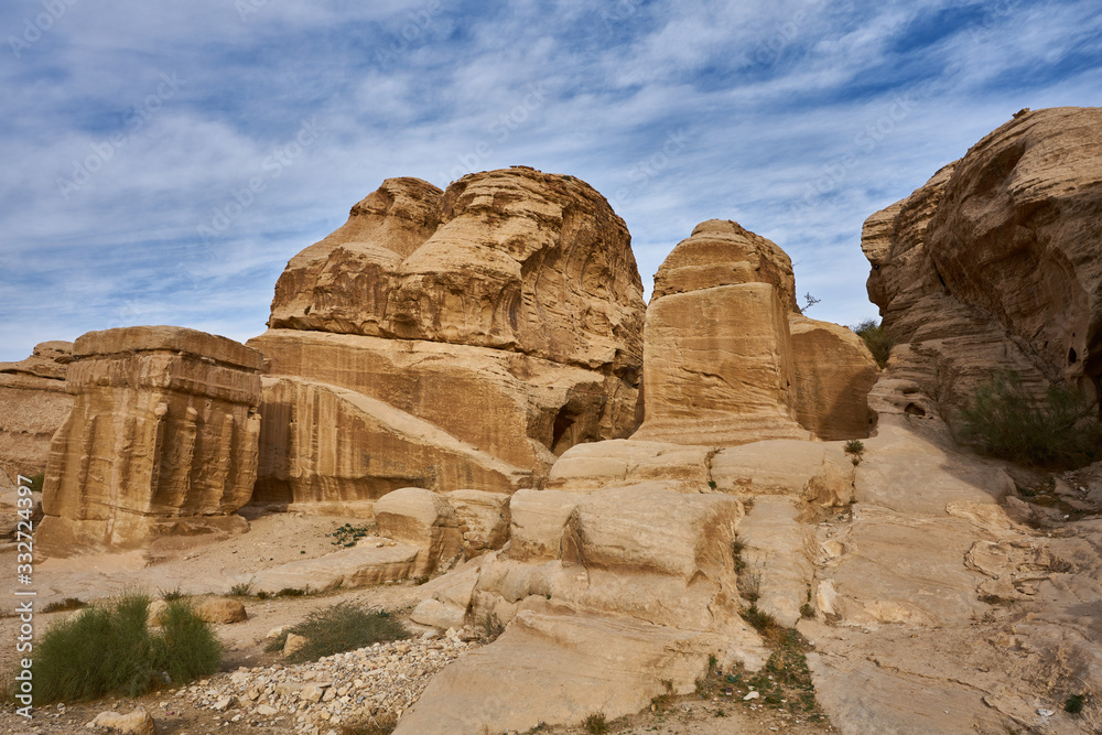 The Djin Blocks, Wadi Musa (Petra), Jordan The Djin Blocks, Wadi Musa (Petra), Jordan