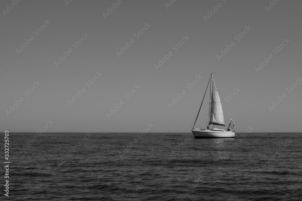  sailboat, ocean, sky