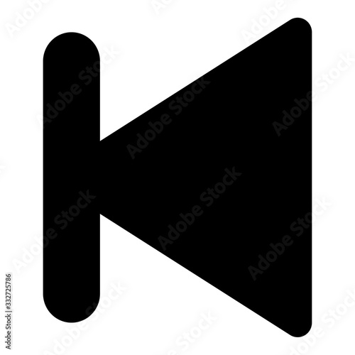 Unique previous icon,  illustration, vector
