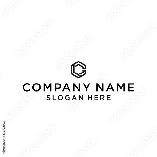 CL hexagon logo vector design icon