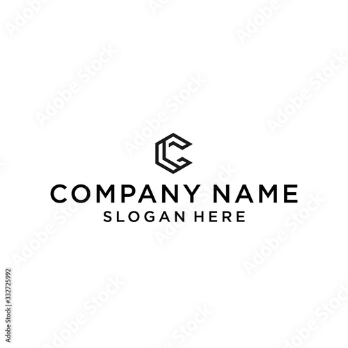 CL hexagon logo vector design icon
