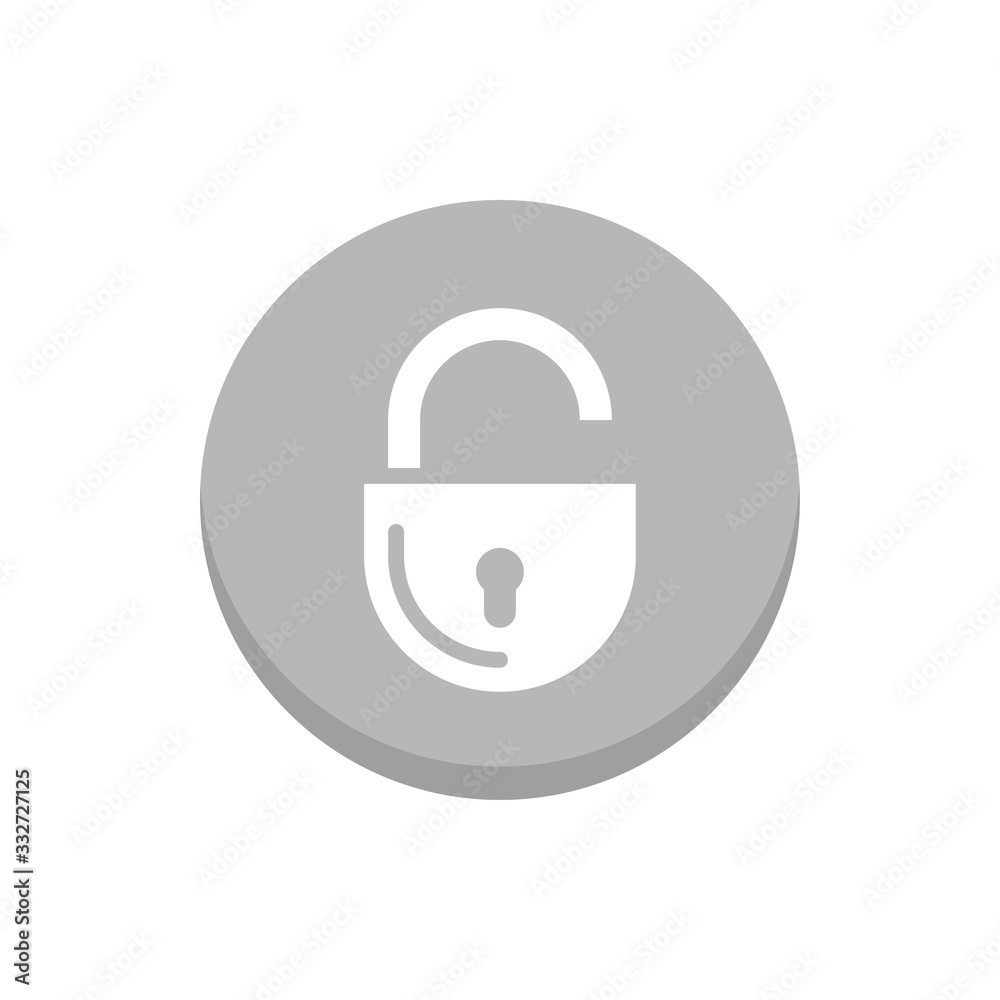Unlock Vector Icon Colour Circle Icon Illustration. Unlock Vector Icon Colour Circle Icon Illustration.